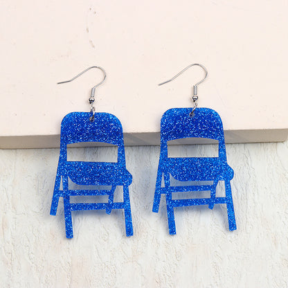 1 Pair Funny Geometric Irregular Arylic Drop Earrings