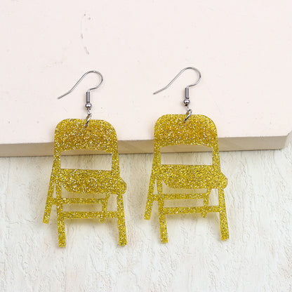 1 Pair Funny Geometric Irregular Arylic Drop Earrings