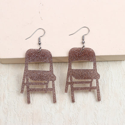 1 Pair Funny Geometric Irregular Arylic Drop Earrings