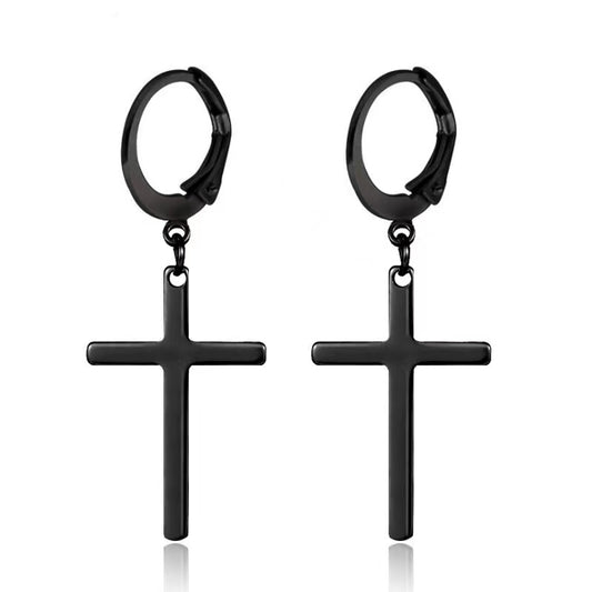 1 Piece Punk Artistic Commute Solid Color Plating Stainless Steel 18k Gold Plated Drop Earrings