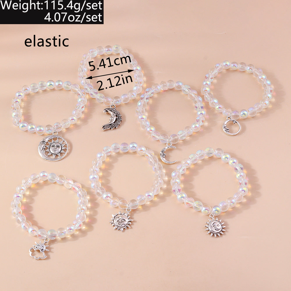 Vacation Moon Plastic Beaded Women's Bracelets