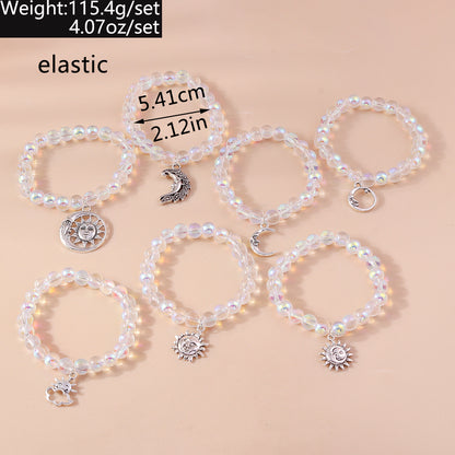 Vacation Moon Plastic Beaded Women's Bracelets