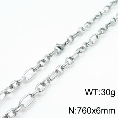 Wholesale Classic Style Solid Color Titanium Steel Chain Necklace