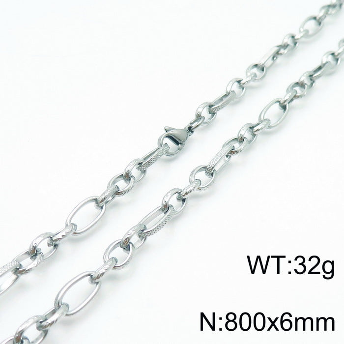 Wholesale Classic Style Solid Color Titanium Steel Chain Necklace