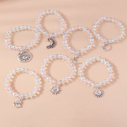 Vacation Moon Plastic Beaded Women's Bracelets