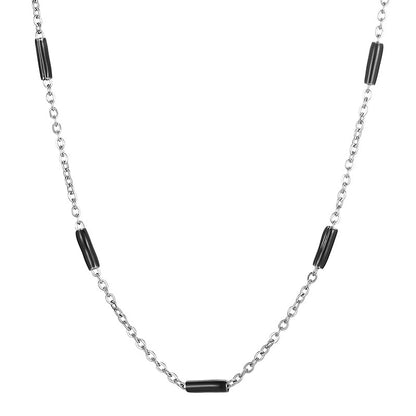 Wholesale Simple Style Geometric Stainless Steel Epoxy Plating Necklace