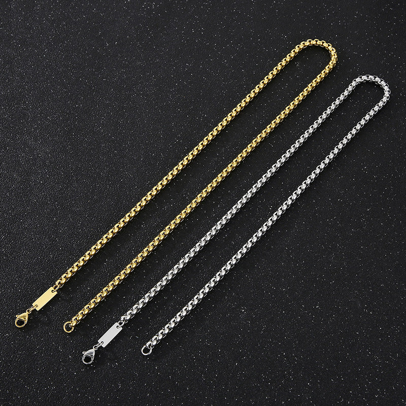 Simple Style Geometric Stainless Steel Plating Bracelets Necklace