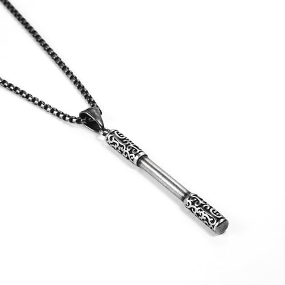 Retro Cross Titanium Steel Enamel Pendant Necklace