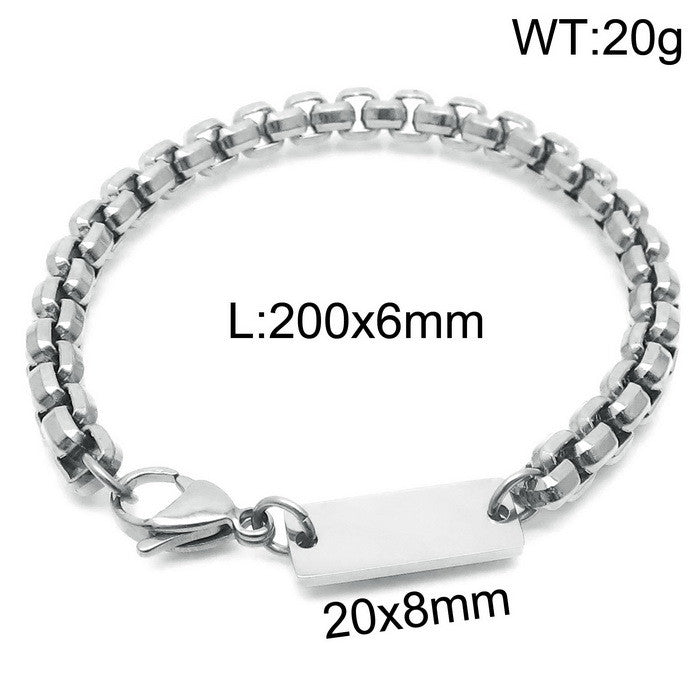 Simple Style Geometric Stainless Steel Plating Bracelets Necklace