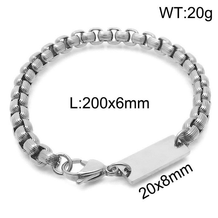 Simple Style Geometric Stainless Steel Plating Bracelets Necklace