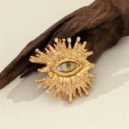 Retro Sun Brass Plating Gold Plated Rings