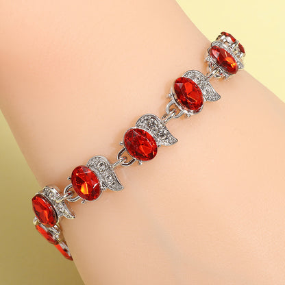 Sweet Color Block Alloy Plating Inlay Zircon Women's Bracelets