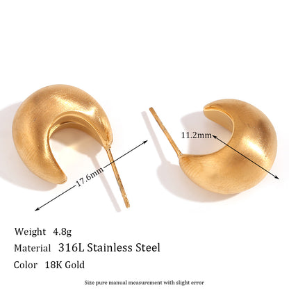 1 Pair Simple Style Classic Style Solid Color Plating Stainless Steel 18k Gold Plated Ear Cuffs