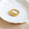 Simple Style Circle Stainless Steel Plating 18k Gold Plated Rings