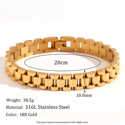 Simple Style Classic Style Solid Color Stainless Steel Plating 18k Gold Plated Women's Bracelets