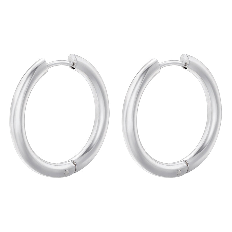 1 Pair Simple Style Round Plating Copper 18k Gold Plated Hoop Earrings