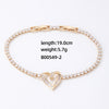 Ig Style Vintage Style Heart Shape Copper Plating Inlay Zircon White Gold Plated Gold Plated Bracelets