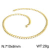 Simple Style Solid Color Titanium Steel Chain 18K Gold Plated Women'S Bracelets Necklace