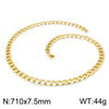 Simple Style Solid Color Titanium Steel Chain 18K Gold Plated Women'S Bracelets Necklace