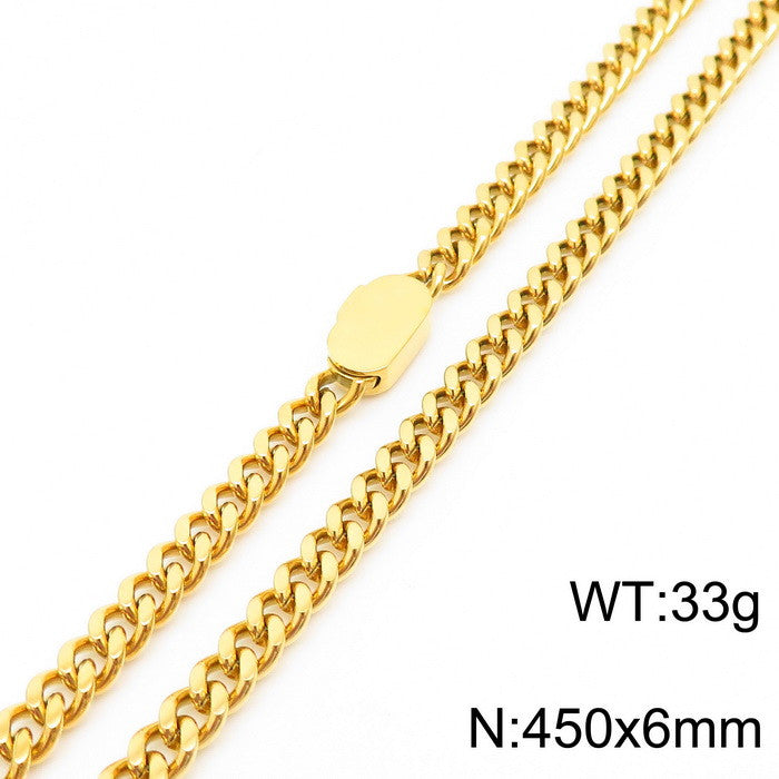 Simple Style Geometric Stainless Steel Plating Bracelets Necklace