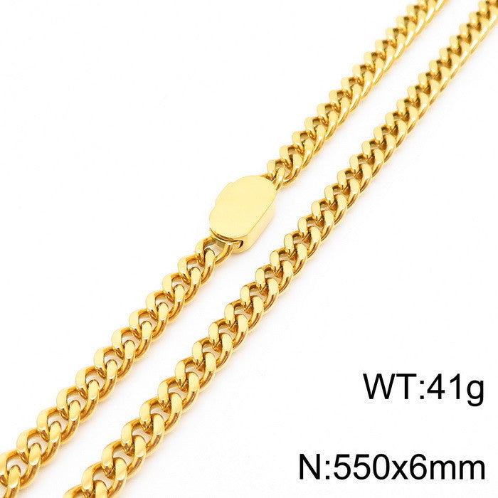 Simple Style Geometric Stainless Steel Plating Bracelets Necklace