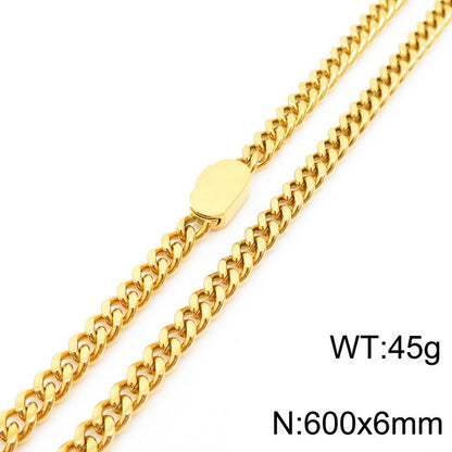 Simple Style Geometric Stainless Steel Plating Bracelets Necklace