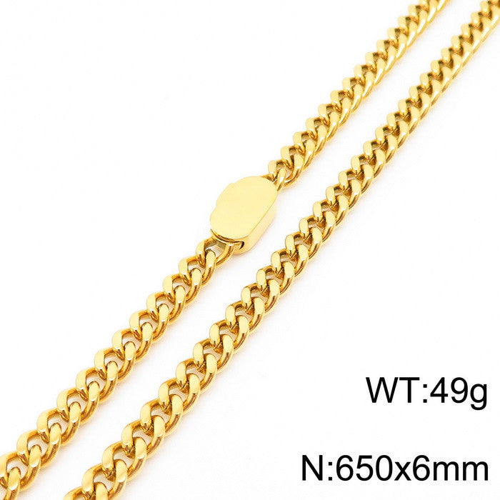 Simple Style Geometric Stainless Steel Plating Bracelets Necklace