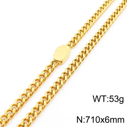 Simple Style Geometric Stainless Steel Plating Bracelets Necklace