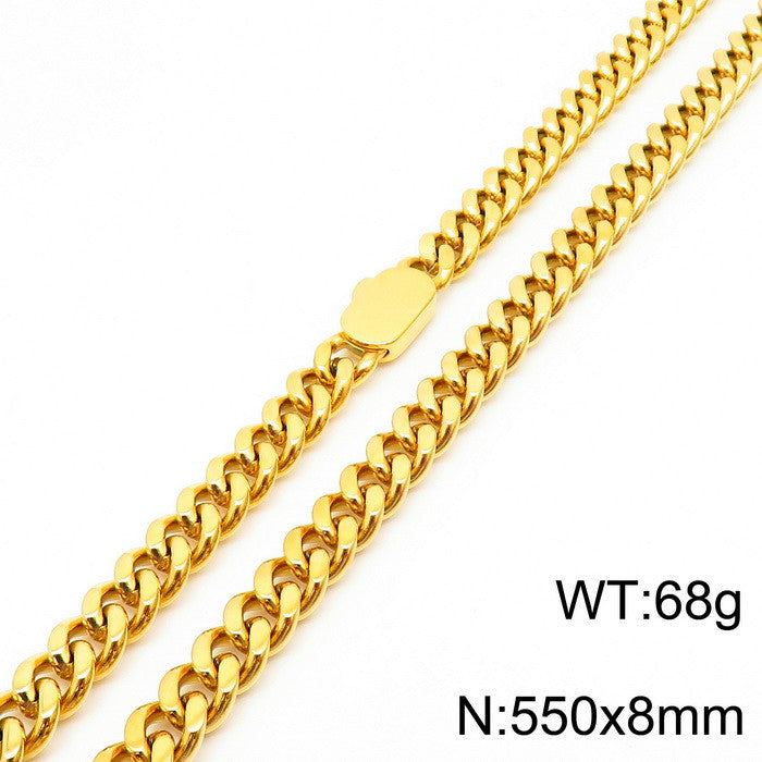 Simple Style Geometric Stainless Steel Plating Bracelets Necklace