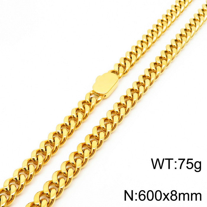 Simple Style Geometric Stainless Steel Plating Bracelets Necklace