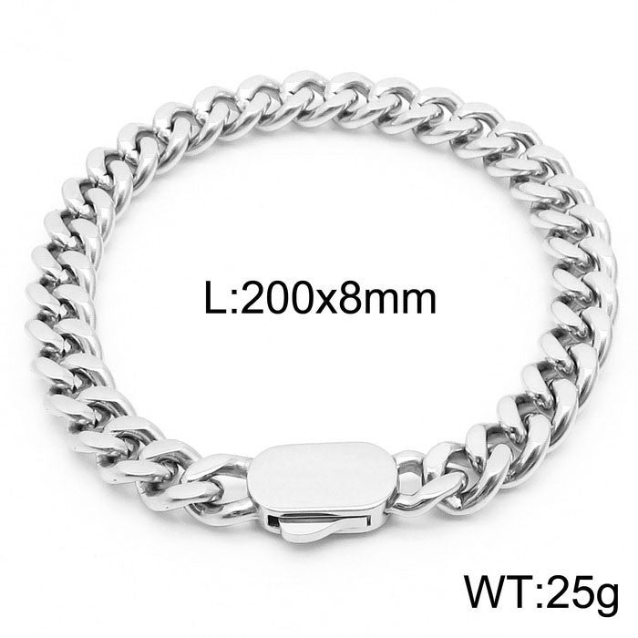 Simple Style Geometric Stainless Steel Plating Bracelets Necklace