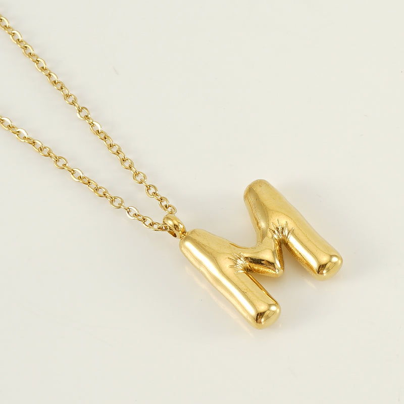 Casual Cute Letter Stainless Steel Plating Pendant Necklace