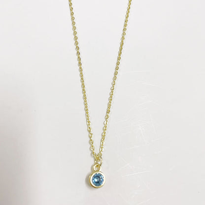 Cute Simple Style Color Block Copper Plating Chain Inlay Zircon 14k Gold Plated Pendant Necklace