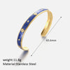 Retro Roman Style Geometric Stainless Steel Plating Gold Plated Bangle