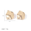 1 Pair Casual Simple Style Irregular Solid Color Polishing Copper 18K Gold Plated Ear Studs