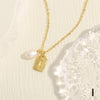 Simple Style Letter Copper Plating 18k Gold Plated Pendant Necklace