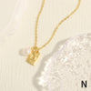 Simple Style Letter Copper Plating 18k Gold Plated Pendant Necklace