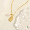 Simple Style Letter Copper Plating 18k Gold Plated Pendant Necklace