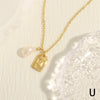 Simple Style Letter Copper Plating 18k Gold Plated Pendant Necklace