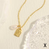 Simple Style Letter Copper Plating 18k Gold Plated Pendant Necklace