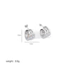 1 Pair Simple Style Semicircle Plating Copper 18k Gold Plated White Gold Plated Ear Studs