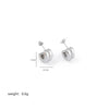 1 Pair Simple Style Semicircle Plating Copper 18k Gold Plated White Gold Plated Ear Studs