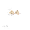 1 Pair Simple Style Heart Shape Polishing Plating Copper 18K Gold Plated Ear Studs