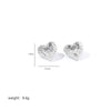 1 Pair Simple Style Heart Shape Polishing Plating Copper 18K Gold Plated Ear Studs