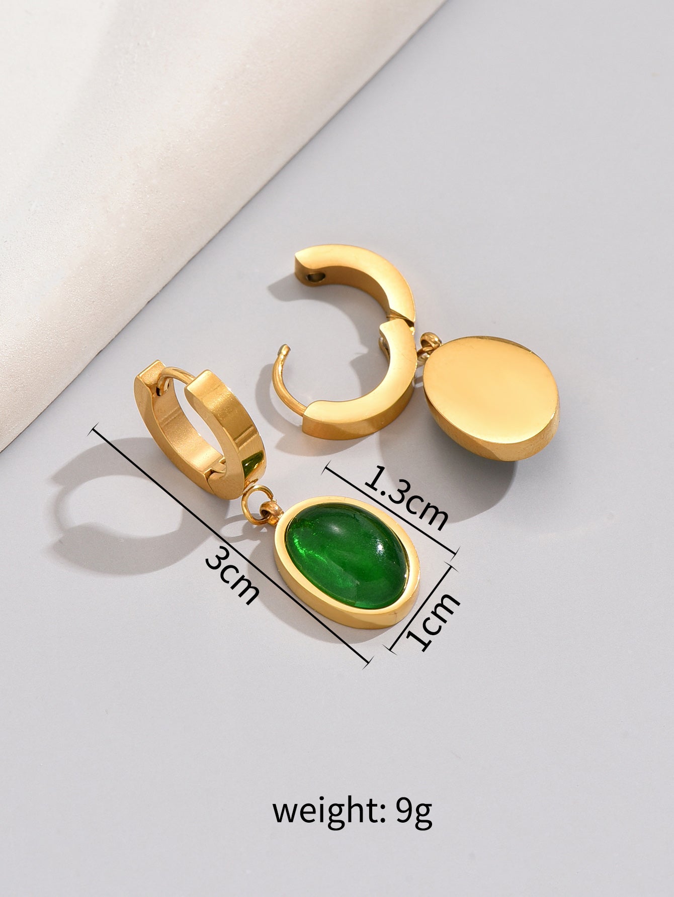 1 Pair Elegant Classical Romantic Color Block Plating Titanium Steel 18k Gold Plated Gold Plated Dangling Earrings