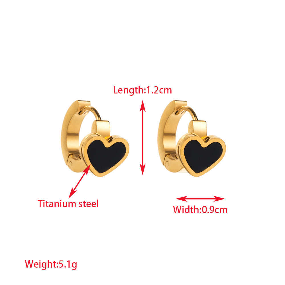 1 Pair Elegant Luxurious Cactus Leaf Heart Shape Hollow Out Inlay Titanium Steel Pearl Gold Plated Drop Earrings