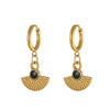 1 Pair Classic Style Solid Color Plating Stainless Steel Gold Plated Drop Earrings