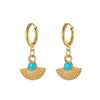 1 Pair Classic Style Solid Color Plating Stainless Steel Gold Plated Drop Earrings