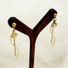 1 Pair Elegant Tortoise Wings Fish Tassel Plating Stainless Steel Gold Plated Drop Earrings