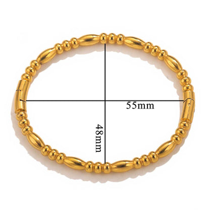 Casual Basic Solid Color Stainless Steel Plating Bangle